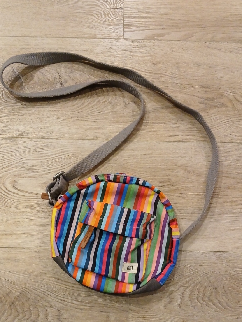 ORI Multicolor Striped Round Crossbody Bag - Multicolor